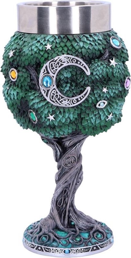 Nemesis Now - Kelk Tree of Life - Levensboom - beker - wijnglas - 18cm - Zeer gedetailleerd en mooi - met de hand beschilderd