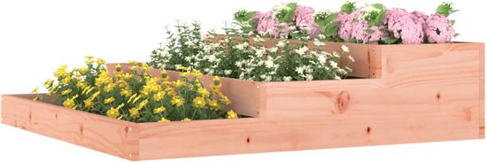 vidaXL Jardinière Bois de Douglas - Conception en cascade - 107 x 107 x 27 cm - Jardinière décorative - Pot de fleurs