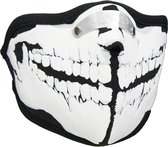 Mondkap Masque de ski Skeleton Teeth Print Zwart / Wit