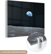 Peinture sur Verre - Lune - Terre - Espace - 160x120 cm - Peintures sur Verre Peintures - Photo sur Glas