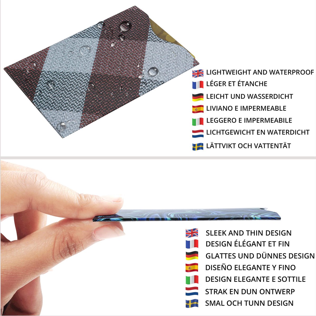 MATANA 12 Stuks RFID Blocker Hoesjes - Anti Skim Creditcardhouders, ID Kaart, Bankpas, Paspoort NFC Beschermers met Katten Ontwerpen
