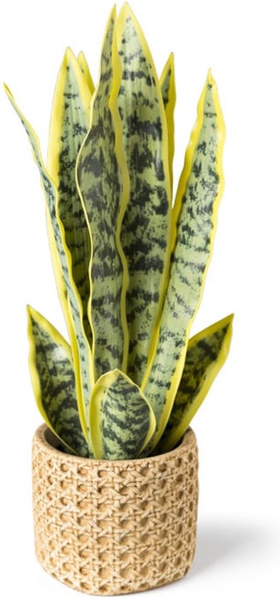 Sanseveria kunstplant 33 cm Groen