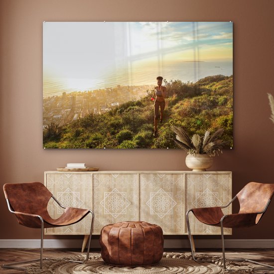 Peinture sur verre - Femme qui court - 180x120 cm - Peintures sur Verre Peintures - Photo sur Glas