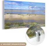 MuchoWow® Glasschilderij 40x20 cm - Schilderij acrylglas - Duinen bij Vlieland - Foto op glas - Schilderijen