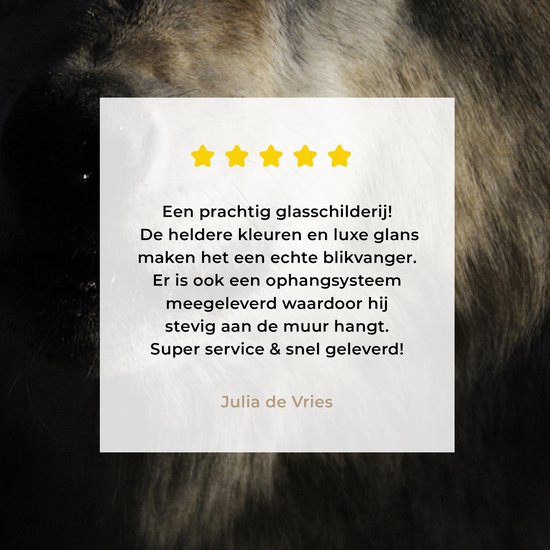 Peinture sur Verre - Loup - Clair - Sombre - 80x120 cm - Peintures sur Verre Peintures - Photo sur Glas