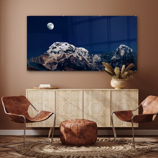 Peinture sur Verre - Lune - Berg - Paysage - 160x80 cm - Peintures sur Verre Peintures - Photo sur Glas