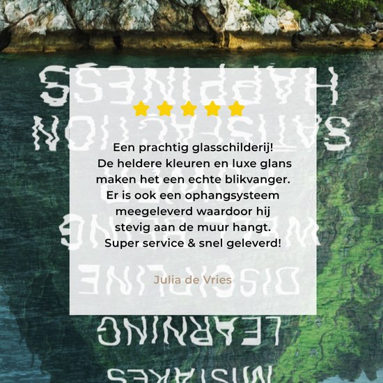 ® Glasschilderij 100x150 cm - Schilderij acrylglas - Landschap - Quote - Succes - Foto op glas - Muurdecoratie woonkamer - Wanddecoratie slaapkamer - Schilderijen