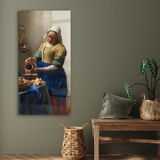 Peinture sur Verre - La Laitière - Johannes Vermeer - 60x120 cm - Peintures sur Verre Peintures - Photo sur Glas