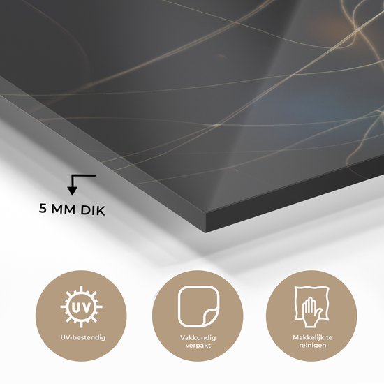 MuchoWow® Peinture sur verre - Méduse - Jaune - Water - 180x120 cm - Peintures sur verre acrylique - Photo sur Glas