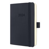 Sigel agenda 2024 - Conceptum - A6 - softcover - dagoverzicht - zwart - SI-2421