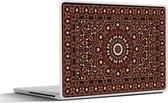 Laptop sticker - 11.6 inch - Patronen - Mandala - Vloerkleed - Rood - 30x21cm - Laptopstickers - Laptop skin - Cover