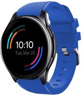Siliconen Smartwatch bandje - Geschikt voor  OnePlus Watch siliconen bandje - blauw - Strap-it Horlogeband / Polsband / Armband