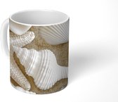 Mok - Schelp - Strand - Wit - 350 ML - Beker