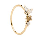 P D Paola Dames Ring Gouden plating;Zilver - Goudkleurig - 16.00 mm / maat 50