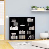 vidaXL Cd-kast 102x16x89,5 cm spaanplaat hoogglans zwart