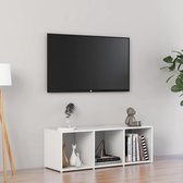 Tv-meubel 107x35x37 cm spaanplaat hoogglans wit