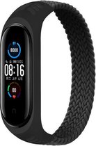 Xiaomi Mi band 3/4/5/6 gevlochten band - zwart - Geschikt voor