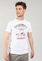 DEELUXE T-shirt met motorprint GARAGE White