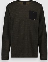 Twinlife T-shirt Tee L S Stripe Tw12507 900 Black Mannen Maat - XL