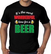 Grote maten wonderful beer fout Kerst bier t-shirt - zwart - heren - Kerstkleding / Kerst outfit / Kerst shirt 4XL