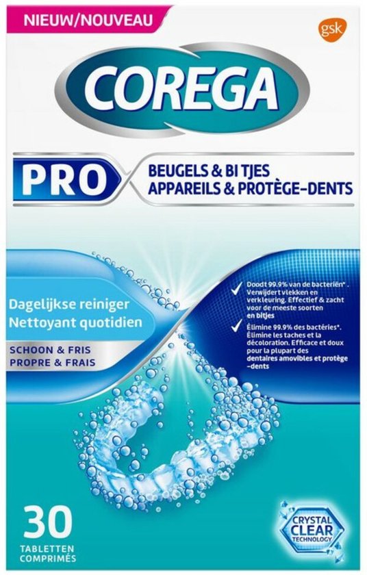 3x Corega Pro Beugels & Bitjes 30 tabletten