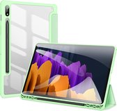 Dux Ducis - Tablet hoes geschikt voor Samsung Galaxy Tab S7 - Toby Serie - Tri-Fold Book Case - Groen
