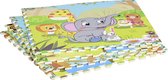 HOMCOM Puzzelmat kindertapijt opvouwbaar EVA kindersnoepjes patroon 61,5 x 61,5 cm 431-058