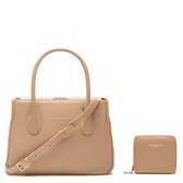 Isabel Bernard Cadeau d'Isabel Dames Handtas Leer - beige