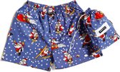 MG-1 Wijde Kinder Kerst Boxershorts Jongens Kerstman - Maat XS