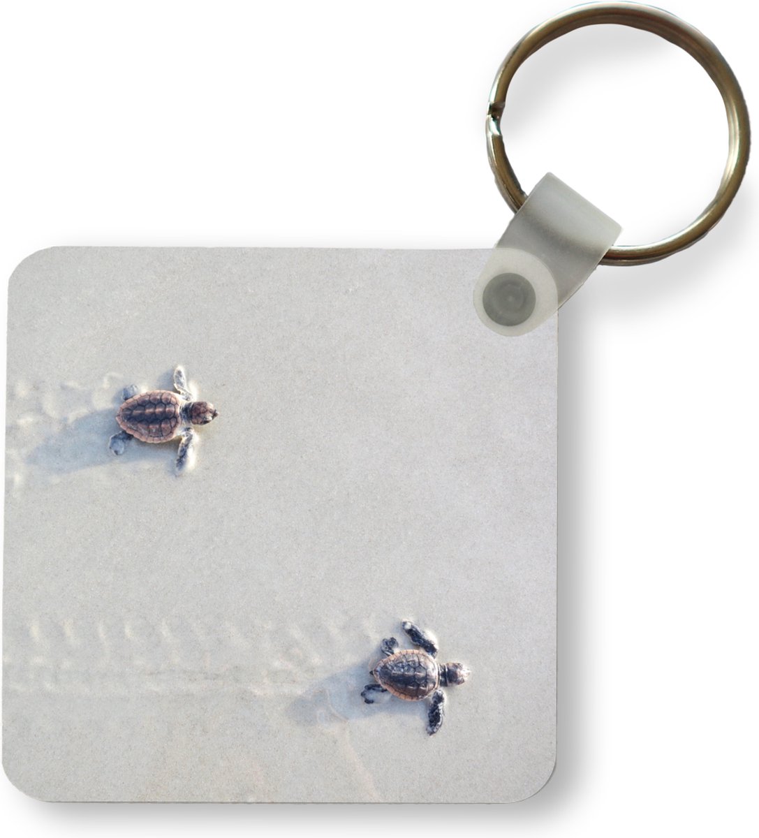 12/6/1 Sets - Kerst schildpad reis sleutelhangerset met een zegenkaart