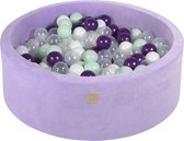 Ballenbak VELVET Violet - 90x30 incl. 200 ballen - Mint, Parel Paars, Wit, Transparant