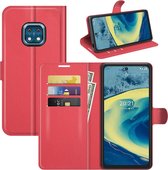 Nokia XR20 Hoesje - MobyDefend Kunstleren Wallet Book Case - Rood - GSM Hoesje - Telefoonhoesje Geschikt Voor: Nokia XR20