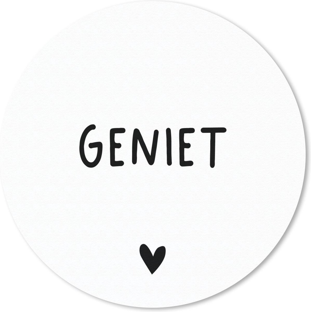 Muismat rond 20x20 cm - Mousepad Spreuken - Geniet - Quotes - Ronde muismatten