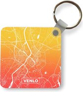 Sleutelhanger - Uitdeelcadeautjes - Stadskaart - Venlo - Geel - Oranje - Plastic