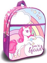 schooltas meisjes 30 cm polyester roze/paars