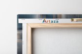 Artaza Canvas Schilderij Drieluik Abstracte Luxe Kunst - Zwart met Goud - 120x60 - Foto Op Canvas - Canvas Print