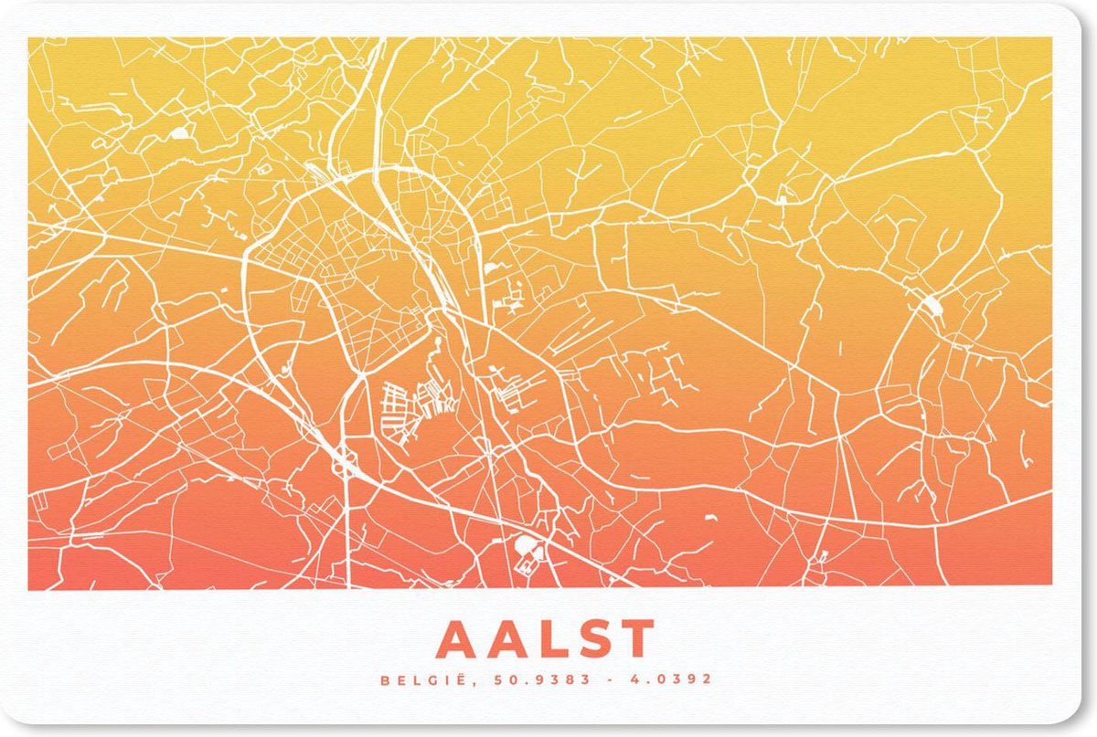 Bureau mat - Stadskaart - België - Aalst - Geel - 60x40 - Plattegrond
