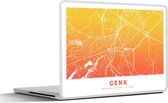 Laptop sticker - 15.6 inch - Stadskaart - België - Genk - Geel - 36x27,5cm - Laptopstickers - Laptop skin - Cover