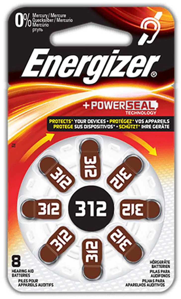 Energizer Zinc-Air Batterij – PR41 – 1.4V – 8 stuks (blister)