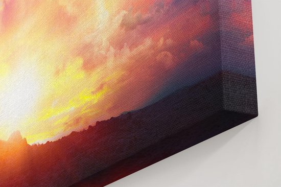 Artaza - Peinture sur toile - Crucifixion de Jésus-Christ - Trois croix - 60x30 - Tableau sur toile - Impression sur toile