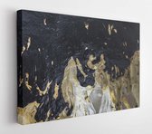 Canvas schilderij - Texture of Crude oil spill on sand beach from oil spill accident  -     707011300 - 115*75 Horizontal