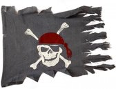 piratenvlag 83 x 64 cm polyester grijs