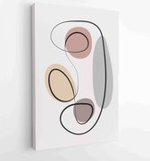 Canvas schilderij - Earth tones organic shape Art design for poster, print, cover, wallpaper, Minimal and natural wall art 2 -    – 1834692118 - 50*40 Vertical