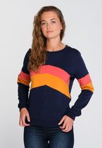 J&JOY - Sweater Vrouwen Manitoba Navy/Golden Oak/Canberry