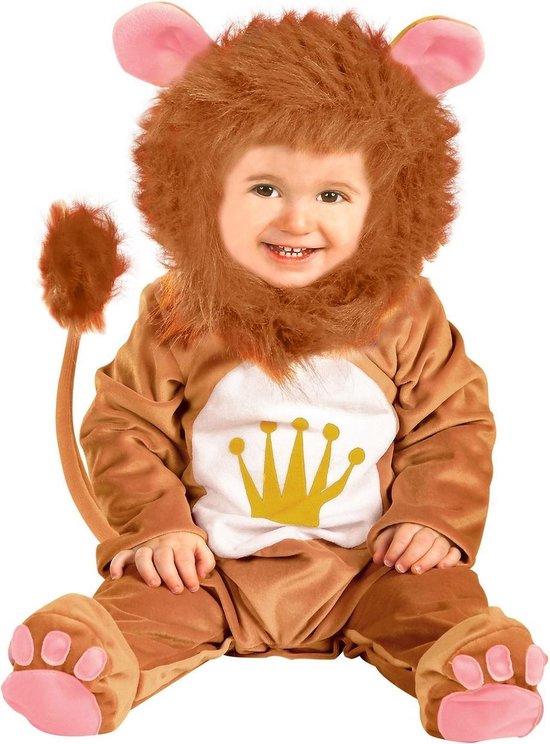 innovatie Overtekenen Gietvorm Oranje leeuwenpak met kroon voor baby's - Verkleedkleding - 86/92 | bol.com