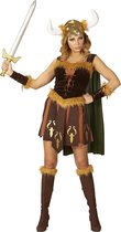 Widmann - Piraat & Viking Kostuum - Viking Sigursdottir - Vrouw - Bruin - Large - Carnavalskleding - Verkleedkleding