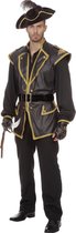Wilbers & Wilbers - Piraat & Viking Kostuum - Roekeloze Piraat - Man - zwart - Maat 56 - Carnavalskleding - Verkleedkleding