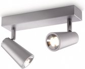Philips myLiving Deltys - Spotlamp - 2 spots - LED - Aluminium