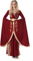 Karnival Costumes Middeleeuwse Koningin Kostuum Carnavalskleding Dames Carnaval - Polyester - Rood - Maat XL - 2-Delig Jurk/Riem