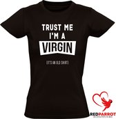 Trust me i'm a Virgin Dames t-shirt | maagd | Seks | Porno | seks club | massageclub | BDSM |grappig